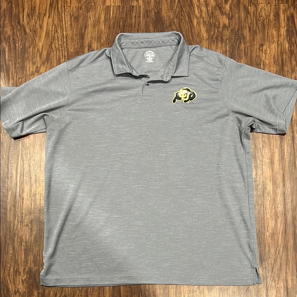 Gray CU Buffalos Polo